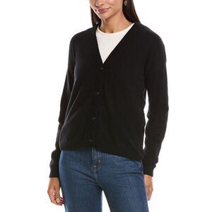 Minnie Rose Womens  V-Neck Cashmere Cardigan